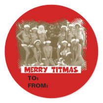 Funny Xmas titties stickers
