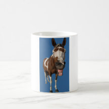 Funny yawning horse coffee mug