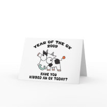 Funny Year of The Ox Gifts cards