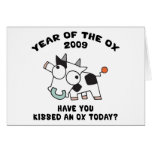 Funny Year of The Ox Gifts Greeting Cards