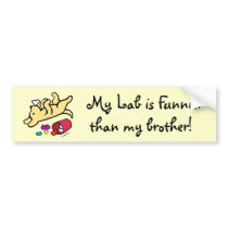 Funny Yellow Labrador bumper stickers by HappyLabradors Funny Yellow Labrador bumper stickers