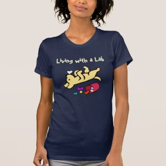 Funny Yellow Labrador Cartoon Tee Shirts