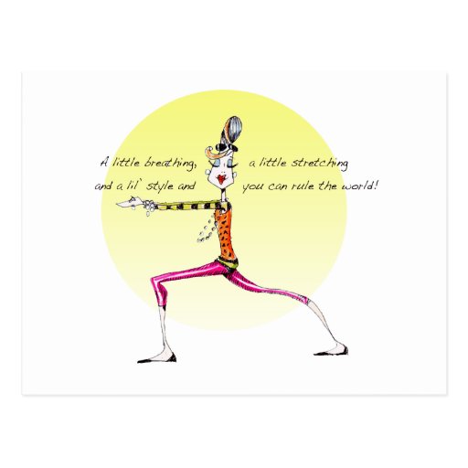Funny Yoga Humor Post Card Suitable For Framing Zazzle 4394