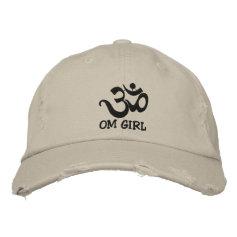 Funny Yoga Om Girl Embroidered Cap Baseball Cap