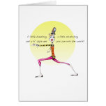 Funny Yoga pose greeting card suitable for framing