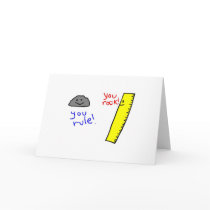 Funny "You Rock, You Rule" products cards by queenyeesh Funny "You Rock, You Rule" products cards