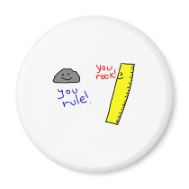 Funny "You Rock, You Rule" products Refrigerator Magnet
