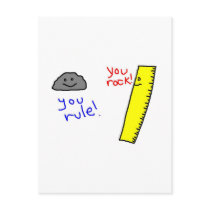Funny "You Rock, You Rule" products Postcard