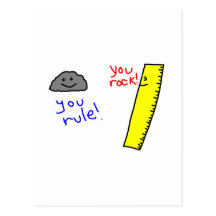 Funny "You Rock, You Rule" products Postcard