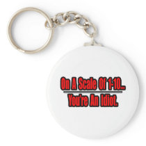 Funny You're an Idiot Insult keychains