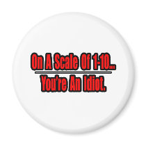 Funny You're an Idiot Insult magnets