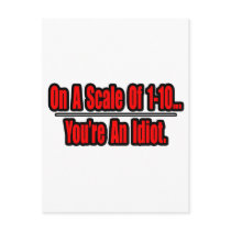 Funny You're an Idiot Insult postcards