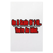 Funny You're an Idiot Insult Custom Stationery