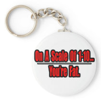 Funny You're Fat Insult keychains