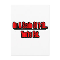 Funny You're Fat Insult postcards