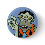 Funny Zombie Caveman Pin