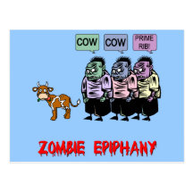 Funny zombie post card