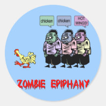 Funny zombie sticker
