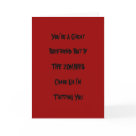 postcard - Funny Zombie card for your boyfriend.