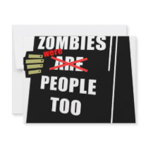 Funny Zombie, Zombie Were People Too Personalized Announcements