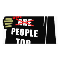 Funny Zombie, Zombie Were People Too Custom Photo Card