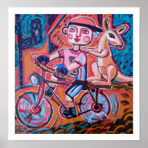 Funy cyclist print