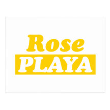 Funy Rose Playa Golden Post Card