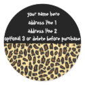 Fur Print Address Labels sticker