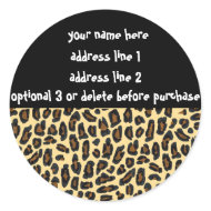 Fur Print Address Labels sticker