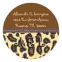 Fur Print Address Labels sticker
