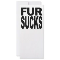 Fur Sucks Rack Cards