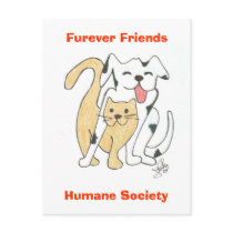 Furever Friends Humane Society postcard by FureverFriends Furever Friends Humane Society postcard