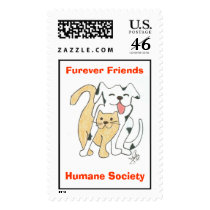 furever friends logo, Furever Friends, Humane S... postage by FureverFriends furever friends logo, Furever Friends, Humane S... postage