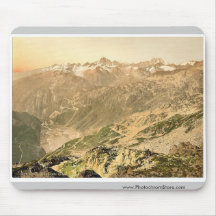 Furka Pass, panorama, Bernese Oberland, Switzerlan Mousepads