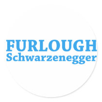 Furlough Schwarzenegger stickers by SoCalTeeShirts Furlough Schwarzenegger stickers
