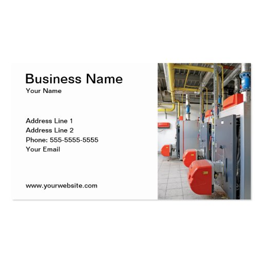 Furnace Repair Company Business Card (front side)