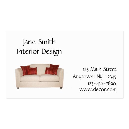 Furniture Business Card (front side)