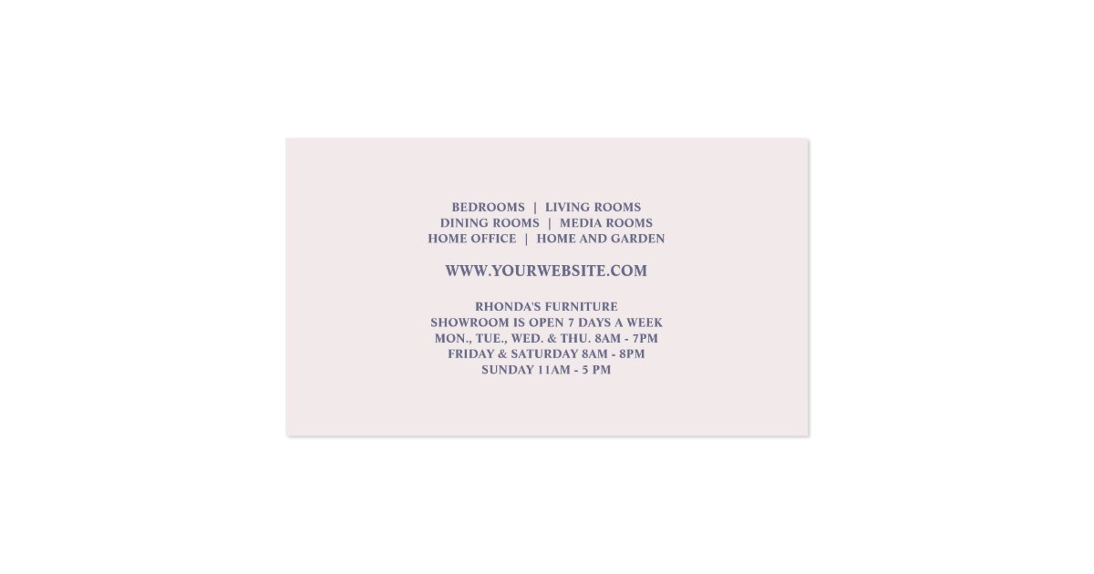 Furniture Business Card Zazzle