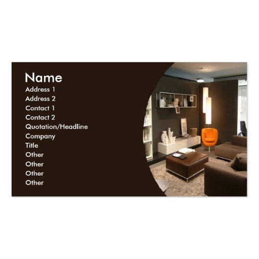 Furniture/Interior Design Business Card (front side)