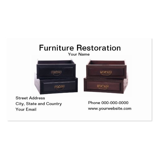Furniture Restoration Business Card (front side)