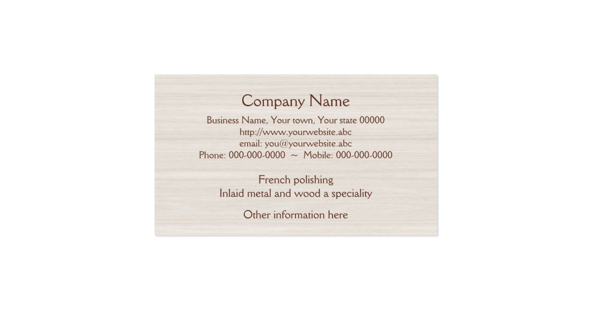 Furniture restoration or refinishing business card Zazzle