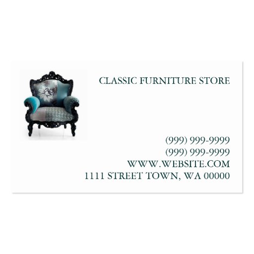 Furniture Store Business Card (back side)
