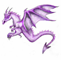 furple dragon sculpture acrylic cut outs