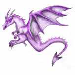 furple dragon sculpture acrylic cut outs