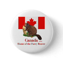 Furry Beaver buttons