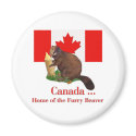 Furry Beaver magnets by CanadianGear Furry Beaver magnets