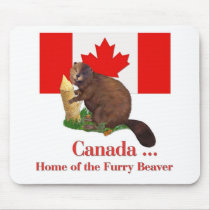 Furry Beaver mousepads by CanadianGear Furry Beaver mousepads