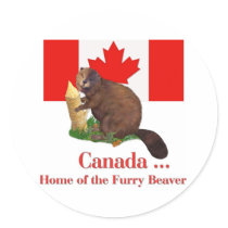 Furry Beaver stickers