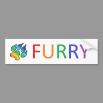 Furry Bumper Sticker bumper stickers