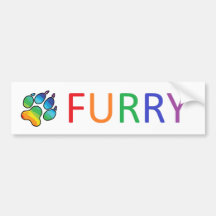 Furry Bumper Sticker